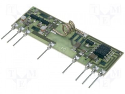 Приемник BC-NB-3V3 Модул: RF; приемник AM; AM, ASK; 433,92MHz; -99dBm; 3,3VDC; 400uA   Тип комуникационен модул  RF